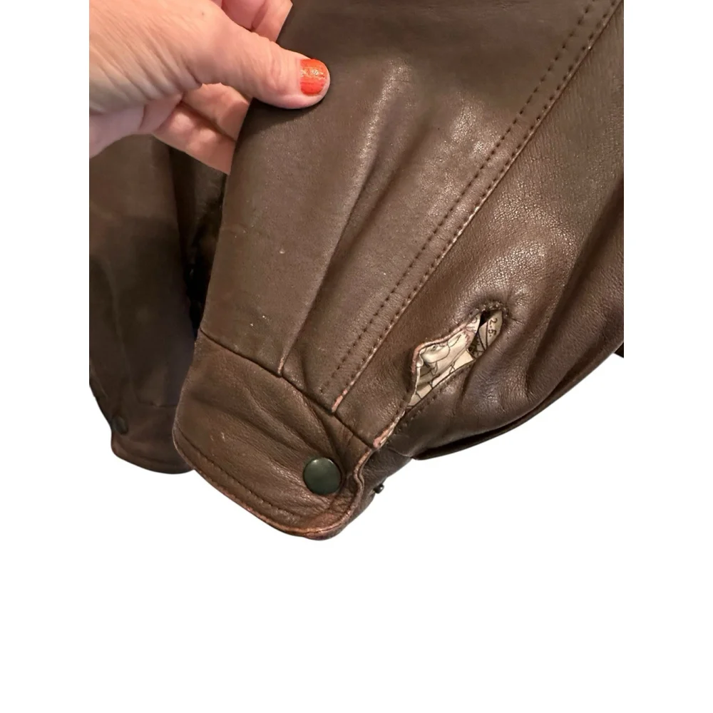 Burks Bay Leather Jacket Bomber Mens XXL North American Hunting Club Life Member
